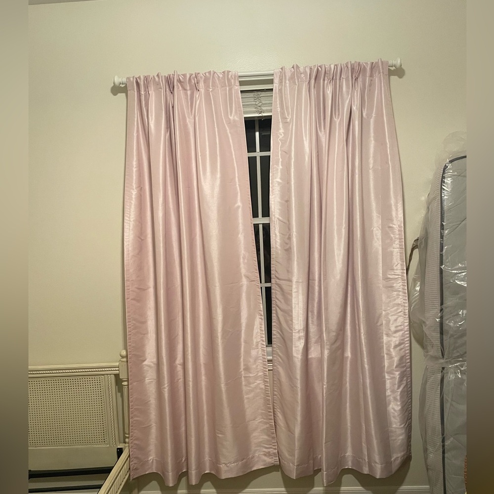 Rachel Ashwell Shabby Chic Pink Silk Curtains